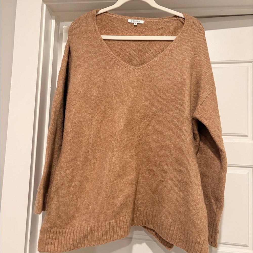 Z-Supply Cozy Tan V-Neck Sweater